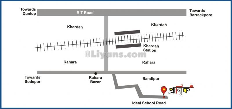 Location Map of 1 Bedroom Residential Flat For Sale At Khardah,kolkata.